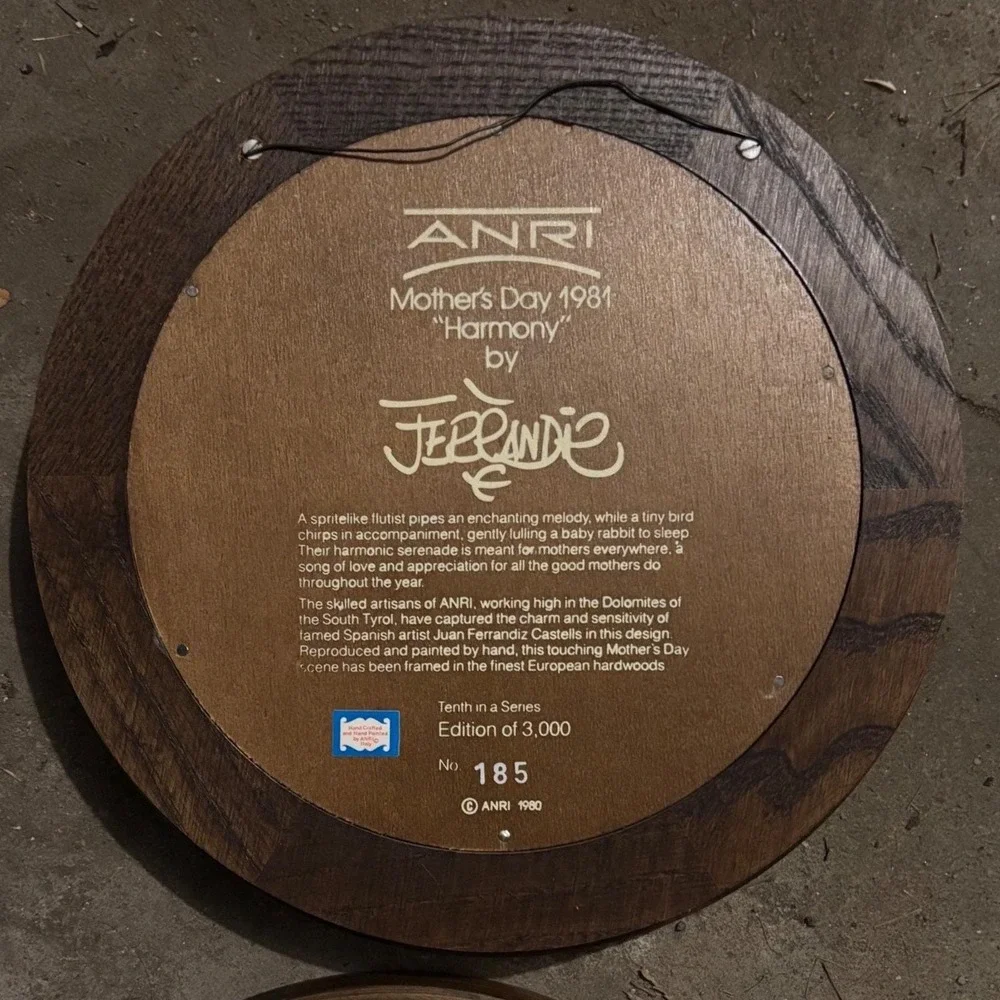 ANRI Juan Ferrandiz Wood Wall‎ Plaque Lot of 4 1979-1982 Italy